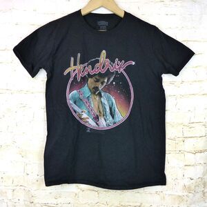 Jimi Hendrix T-Shirt Women M Black Playing Guitar Graphic American Classics Rock